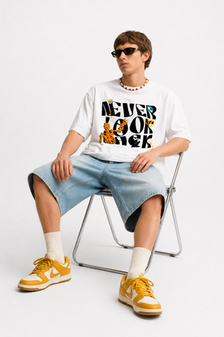 Never Look Back – Graphic Statement Tee
