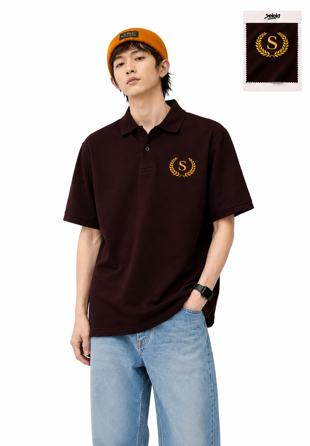 Dark Wine Polo T-shirt
