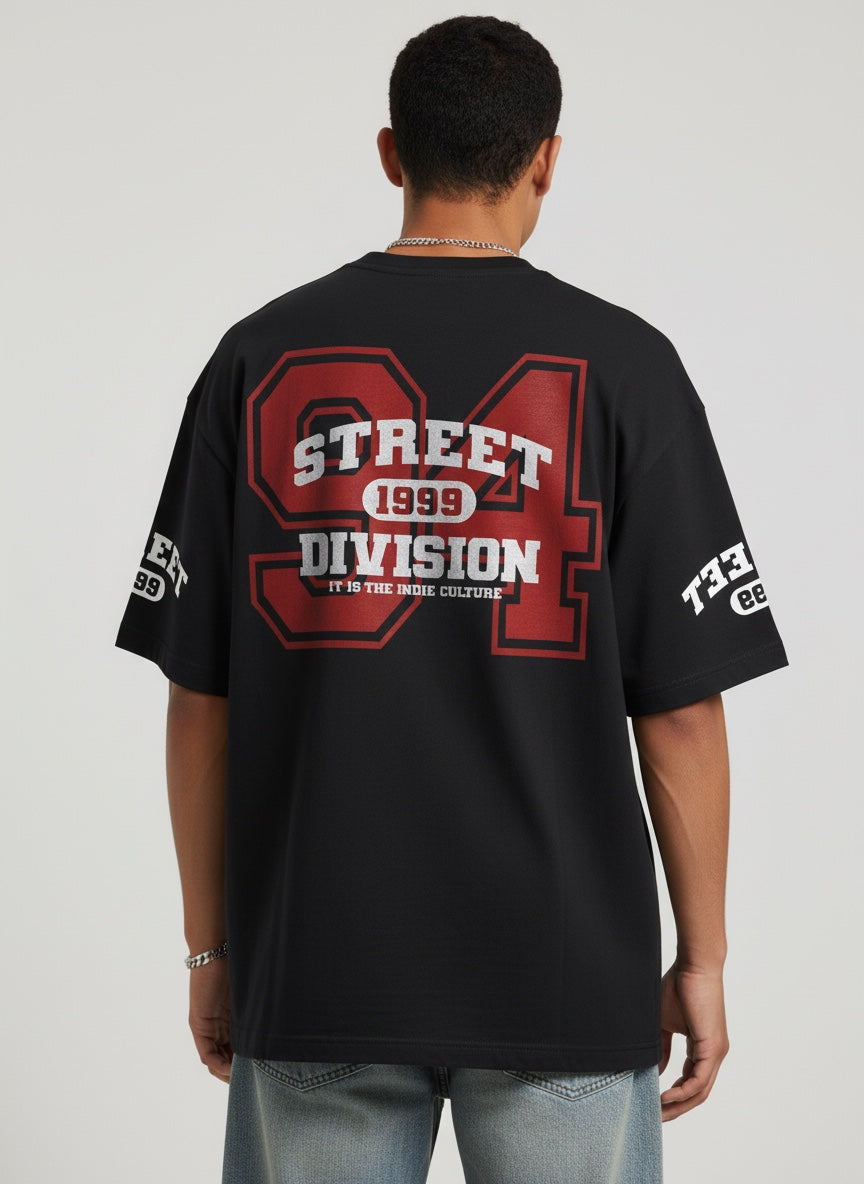 Street Division 94 Varsity Graphic Oversized T-Shirt