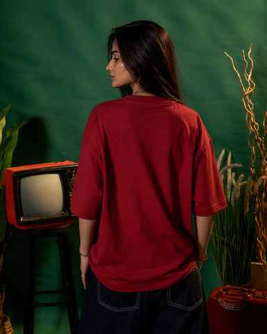 Women's Always Blame A Man Statement Oversized T-Shirt - 180 GSM Regular Fit
