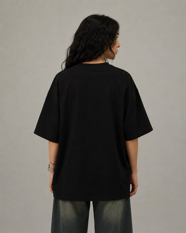 Women's Cherry Club 07 Oversized Graphic T-Shirt - 180 GSM Regular Fit