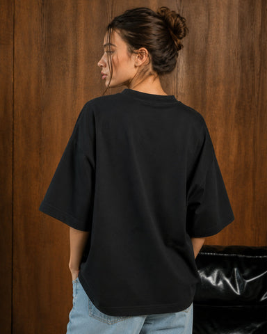 Women's I'm Boring Baby Heart Graphic Oversized T-Shirt - 180 GSM Regular Fit