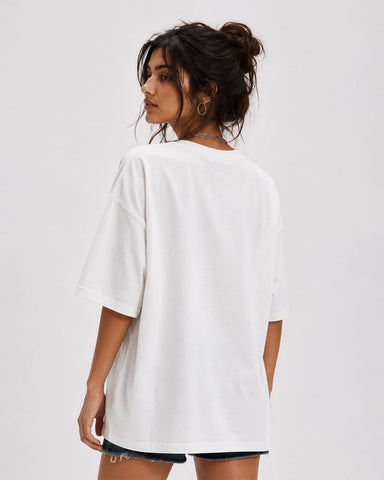 Women's Los Angeles Midnight Riot Oversized Graphic T-Shirt - 180 GSM Regular Fit