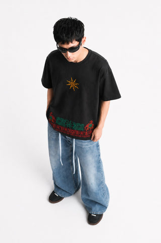 Tribal Sun Graphic Streetwear Tee