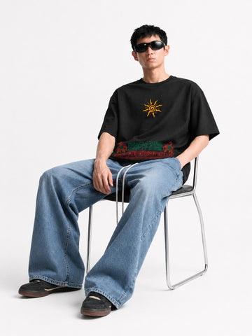 Tribal Sun Graphic Streetwear Tee