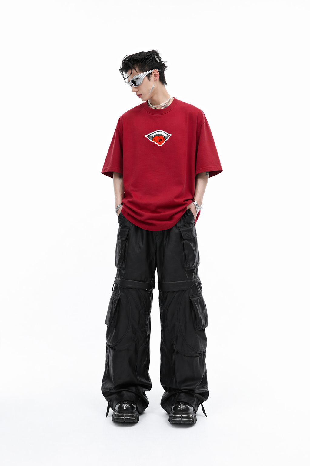 Scarlet Bite Graphic Oversized T-Shirt