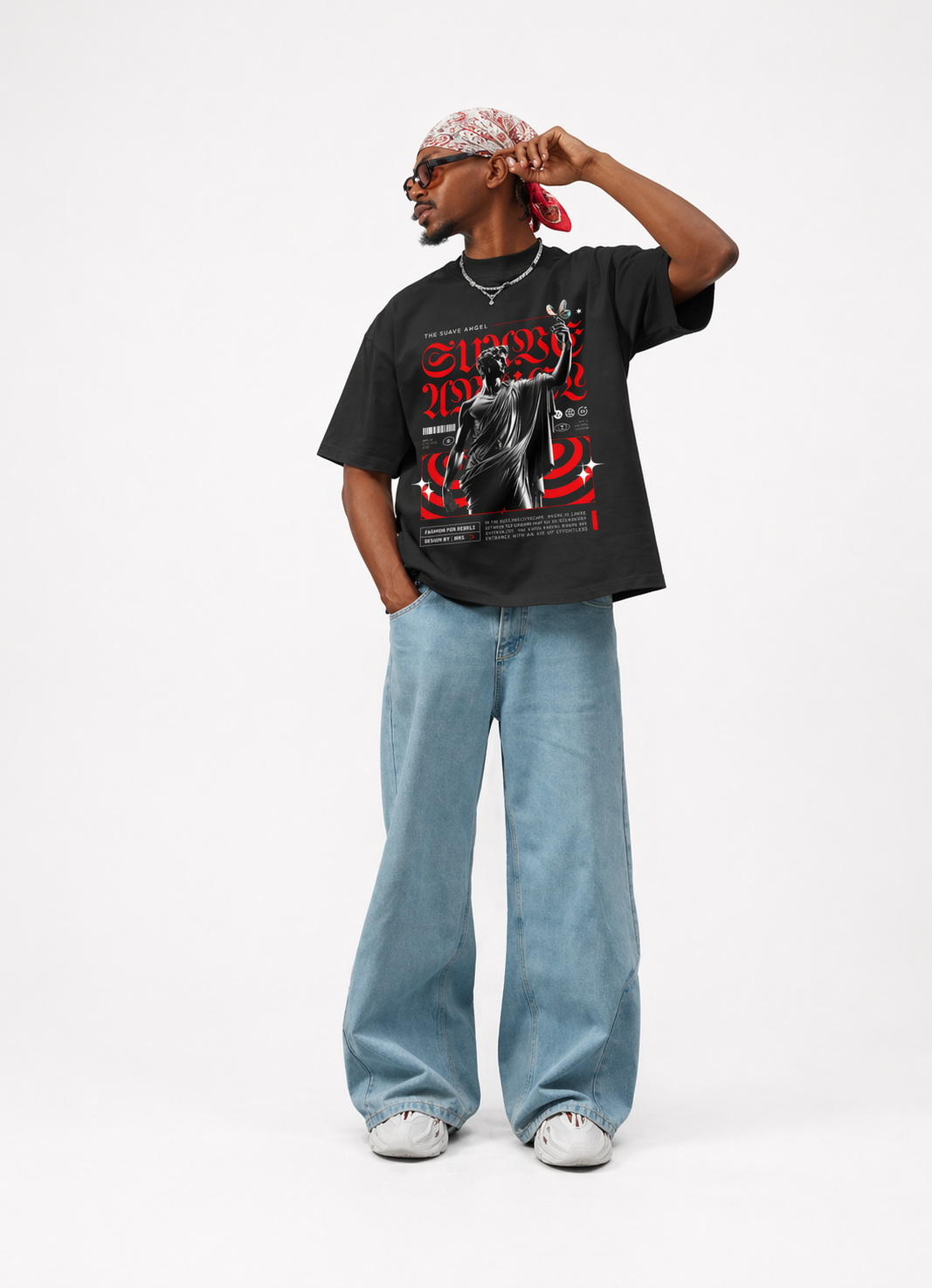 Suave Angel Graphic Oversized T-Shirt
