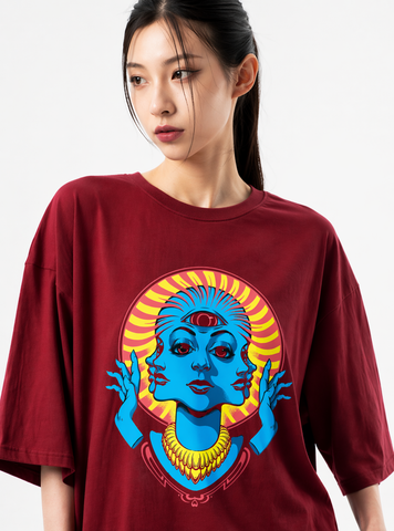 Divine Aura Graphic Oversized T-Shirt