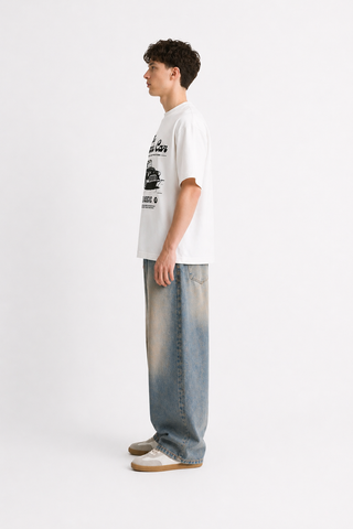 Vintage Classic Car Graphic Oversized T-Shirt – Dusty Pink