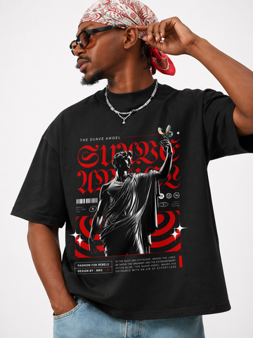 Suave Angel Graphic Oversized T-Shirt
