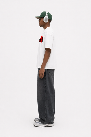 Urban Anime Graphic Oversized T-Shirt – White