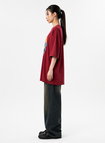 Divine Aura Graphic Oversized T-Shirt