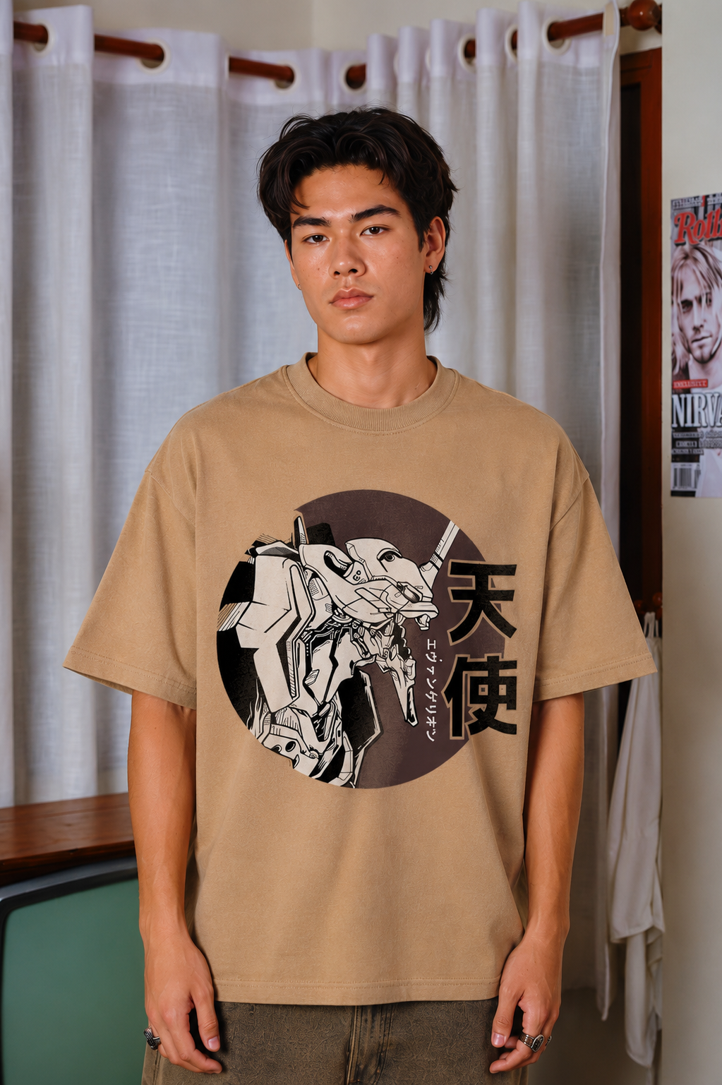 EVA Unit-02 Sand Oversized T-Shirt