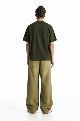 Youngster Core 22 Graphic Oversized T-Shirt (Olive Green)