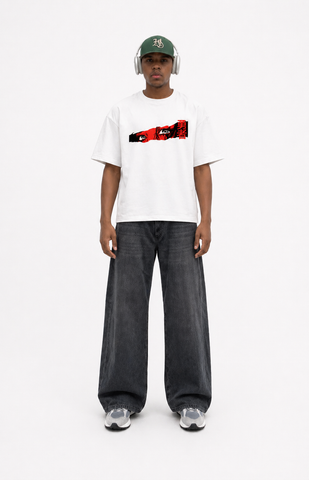Urban Anime Graphic Oversized T-Shirt – White