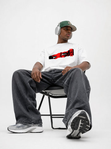 Urban Anime Graphic Oversized T-Shirt – White