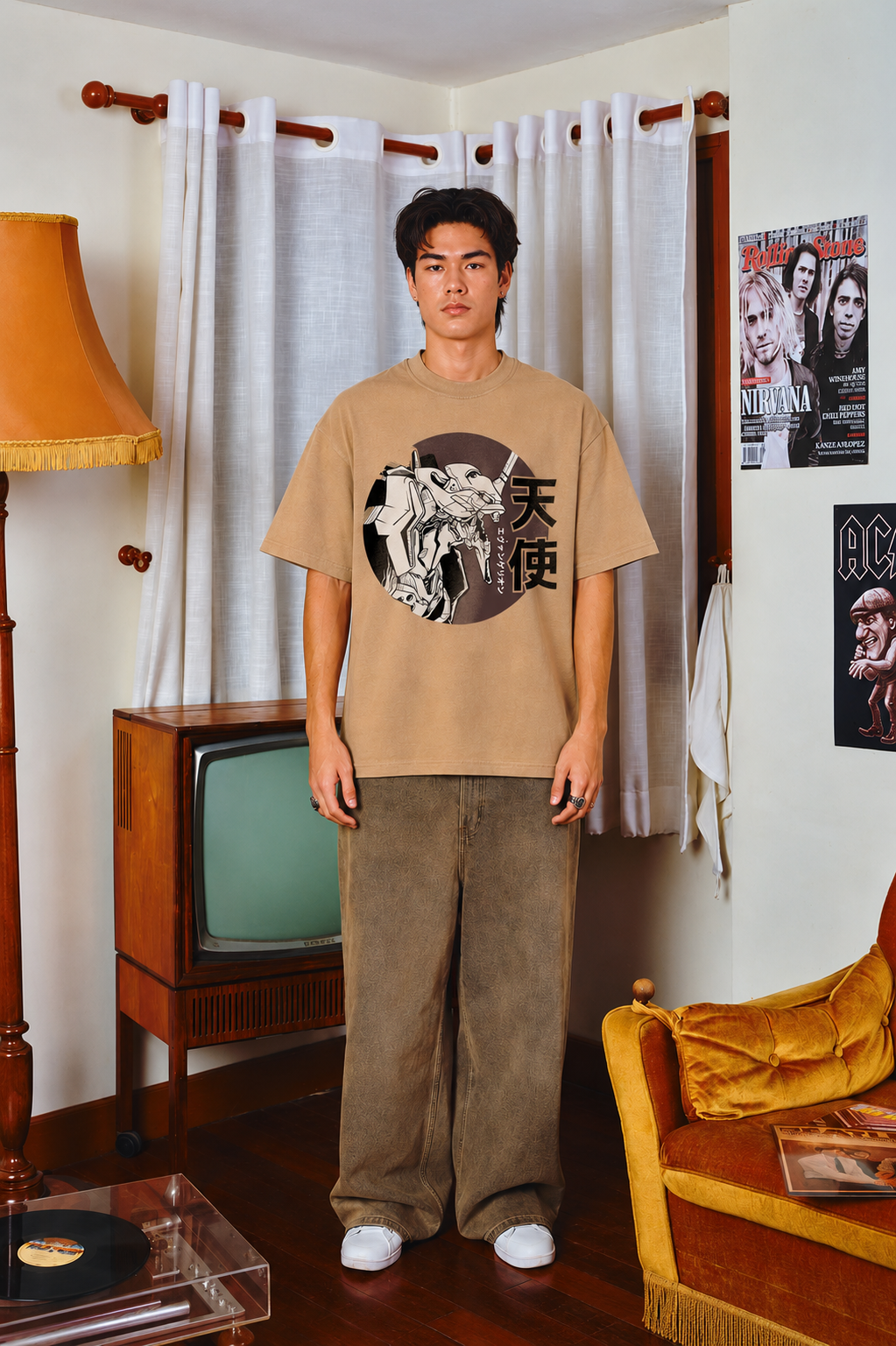 EVA Unit-02 Sand Oversized T-Shirt