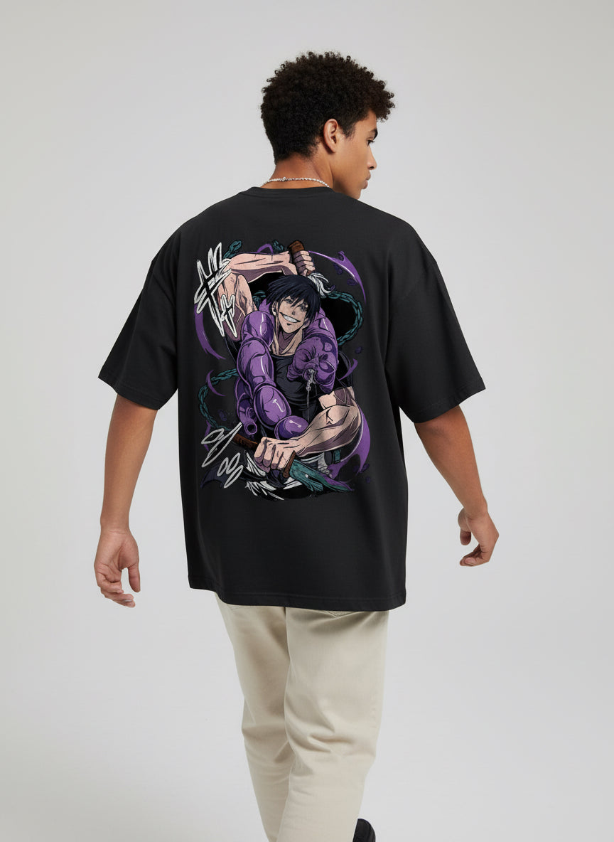 Shadow Strike Anime Oversized T-Shirt – Black