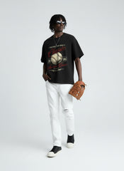 Classic American Game Oversized T-Shirt – Black