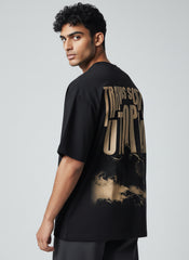 Utopia Statement Oversized T-Shirt – Black