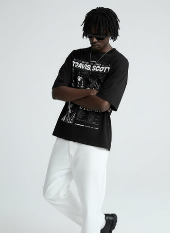Utopia Collage Oversized T-Shirt – Black