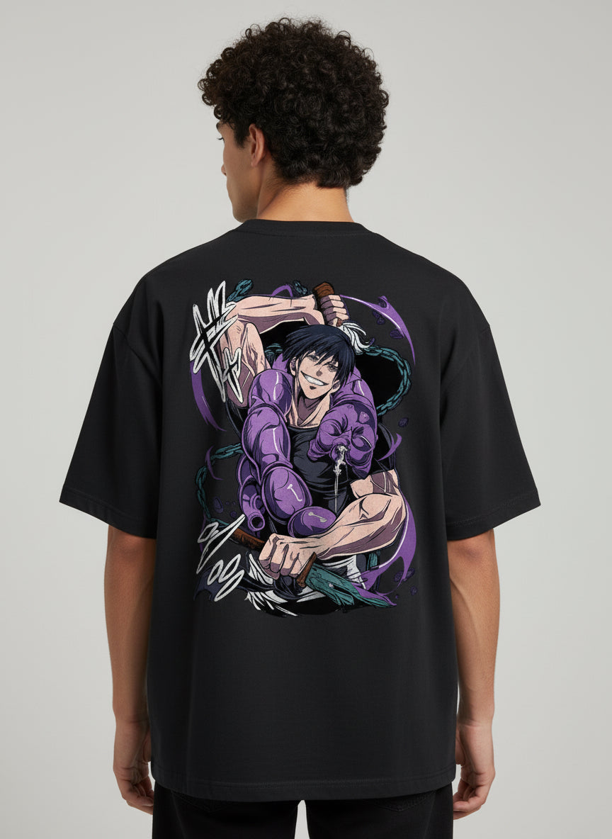 Shadow Strike Anime Oversized T-Shirt – Black