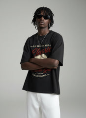 Classic American Game Oversized T-Shirt – Black