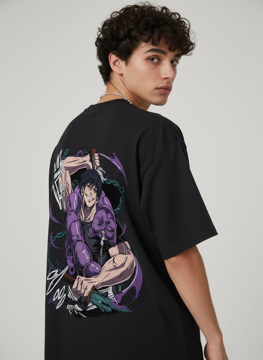 Shadow Strike Anime Oversized T-Shirt – Black